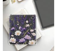 Un beau et frais étui Kobo avec un motif de fleurs de lavande violettes transparentes et charmantes. Étui de protection transparent en TPU résistant aux chutes pour Kobo PlantesTPU