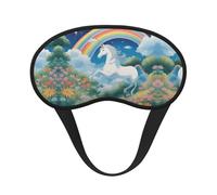 Un beau masque de sommeil occultant imprimé licornes - Couvre-yeux confortable, réglable, parfait pour les voyages, la méditation et le camping