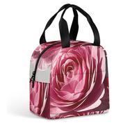 Un beau sac à déjeuner à motif floral pour homme et femme, sac fourre-tout isotherme portable avec poignée, étanche, réutilisable, pour le travail, le pique-nique, les voyages