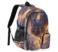 Un beau sac à dos de voyage Dragon 14 pouces pour ordinateur portable robuste sac d'école sac à livres universitaire