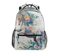 Un beau sac à dos pour enfants motif cheval pour garçons et filles, grands sacs à dos pour l'école primaire, sac à dos à bandoulière, sac à livres