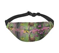 Un beau sac banane tendance avec motif cerf, idéal pour le sport, la course, le cyclisme, les voyages, la pêche