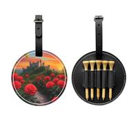 Un beau sac de rangement pour tees de golf noir Castle - Sac de rangement multifonction pour tees de golf pour homme - Matériau PU durable