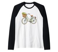 Un Beau vélo rétro avec Le Panier à Fleurs vélo Manche Raglan