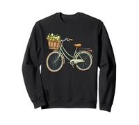 Un Beau vélo rétro avec Le Panier à Fleurs vélo Sweatshirt