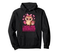 Un bébé Hibou Que Je Porte du Rose pour sensibiliser Mon Amie au Cancer du Sein Sweat à Capuche
