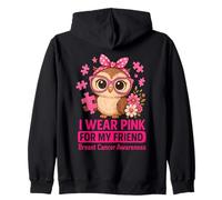 Un bébé Hibou Que Je Porte du Rose pour sensibiliser Mon Amie au Cancer du Sein Sweat à Capuche