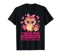 Un bébé Hibou Que Je Porte du Rose pour sensibiliser Mon Amie au Cancer du Sein T-Shirt