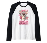 Un bébé Koala Que Je Porte du Rose pour sensibiliser Mon Amie au Cancer du Sein Manche Raglan