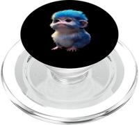 Un bébé monchichi aux Cheveux Bleus Heureux en Tant Que bébé Ouistiti pygmée PopSockets PopGrip pour MagSafe