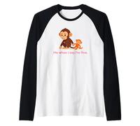 Un bébé Singe Triste me Donne Un Coup de Poing Quand Je dis Que Je Vais Bien Manche Raglan