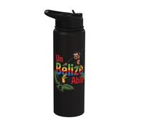 Un Belize a un jeu de mots amusant avec un singe hurleur et un toucan Stainless Steel Insulated Water Bottle