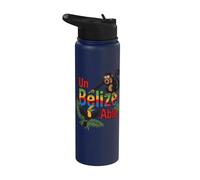 Un Belize a un jeu de mots amusant avec un singe hurleur et un toucan Stainless Steel Insulated Water Bottle