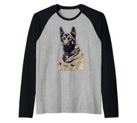 Un Berger Allemand dans Ww2 Équipement Militaire Allemand Anthro Manche Raglan