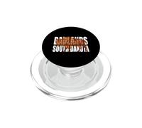 Un Bison dans Les Formations rocheuses colorées du Dakota du Sud des Badlands PopSockets PopGrip pour MagSafe