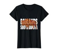 Un Bison dans Les Formations rocheuses colorées du Dakota du Sud des Badlands T-Shirt Graphique avec Valeur