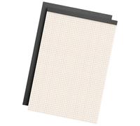 Un bloc de 4 80 feuilles de papier millimétré avec dos en carton, quads, papier quadrillé, perforations faciles à déchirer, carnets graphiques pour l'école