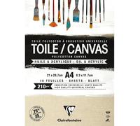 Un Bloc Encollé De 10 Toiles Prêtes À Peindre 21x29,7 Cm 200g, Grain De Sable