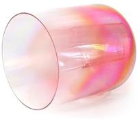 Un bol de chant de quartz coloré, Bol chantant en cristal 8 pouces 432 Hz Quartz avec percuteur et joint torique Multicolore Plusieurs notes(Red,B Note)