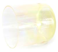 Un bol de chant de quartz coloré, Bol chantant en cristal 8 pouces 432 Hz Quartz avec percuteur et joint torique Multicolore Plusieurs notes(Yellow,G Note)
