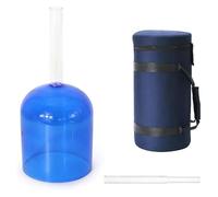 Un bol de chant de quartz coloré, Bol chantant en cristal transparent de 7 pouces, portable, 432 Hz, notes multiples, avec étui et percuteur(D Note)