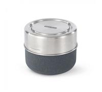 Un Bol En Verre Avec Une Base En Fibre De Bois Durable Protectrice Et Isolante (Garde Au Frais) Et Un Couvercle En Acier Inoxydable