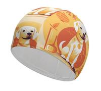 Un bonnet de bain assis pour chien adulte, bonnet de bain en tissu élastique, bonnet de bain confortable pour poils longs et courts