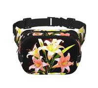 Un bouquet de lys en pleine floraison sac banane imprimé multifonctionnel sac messager tendance unisexe sac de rangement sport voyage