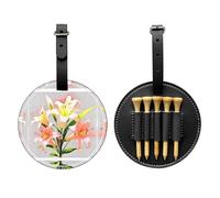 Un bouquet de lys en pleine floraison Sac de rangement pour tees de golf Noir - Facile à transporter et plus efficace pour jouer au golf