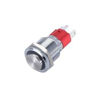Un bouton métallique à réarmement automatique à tête haute normalement ouvert de 19 mm avec lumière(Red,12V)
