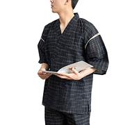 un-brand Ensemble de Kimono Japonais imprimé Jinbei Pyjama Yukata Festival de Feux d'artifice (Taille XL, C6)