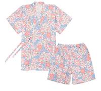 un-brand Pyjama Japonais à Manches Courtes pour Femmes Kimono Yukata (Taille L, A28)