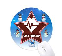 un cÅ“ur brisé fluctuation bonhomme de neige, tapis de souris série star mat
