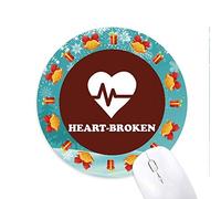 un cÅ“ur brisé fluctuation tapis de souris souris ronds cadeaux de noël