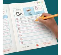 Un cahier de 32 pages pour pratiquer l'écriture des lettres anglaises, utilisé pour copier la calligraphie dans les polices de caractères anglais Papetier