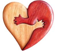 Un Câlin De Mon C?Ur Pour Toi Sculptures En Bois Faites À La Main, Pendentif En Bois Créatif En Bois Pour Lui Et Elle