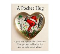 Un câlin de poche pour coiffeurs, mini outils de coiffeur, jeton de poche en forme de cœur avec cartes d'encouragement, cadeau de remerciement pour votre coiffeur, ornements de coiffeur pour femme