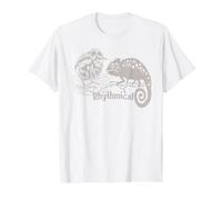 Un caméléon et Un Oiseau T-Shirt Graphique avec Valeur, Homme, Blanc, S