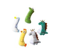 (Un canard blanc)5pcs Cute Cat Toys Funny Interactive Plush Cat Toy Mini Teeth Grinding Catnip Toys Kitten Chewing Squeaky Toy Pets Accessories