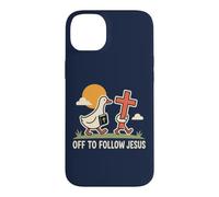 Un Canard chrétien drôle Part Suivre la Foi de Jésus Coque pour iPhone 14 Plus