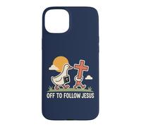 Un Canard chrétien drôle Part Suivre la Foi de Jésus Coque pour iPhone 15 Plus