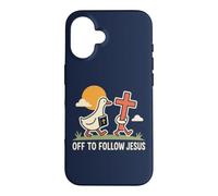 Un Canard chrétien drôle Part Suivre la Foi de Jésus Coque pour iPhone 16