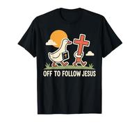 Un Canard chrétien drôle Part Suivre la Foi de Jésus T-Shirt