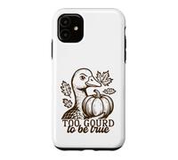 Un Canard drôle, trop Gourd pour être Vrai, Jeu de Mots automnal Coque pour iPhone 11