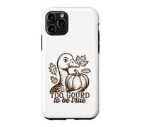 Un Canard drôle, trop Gourd pour être Vrai, Jeu de Mots automnal Coque pour iPhone 11 Pro