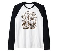 Un Canard drôle, trop Gourd pour être Vrai, Jeu de Mots automnal Manche Raglan