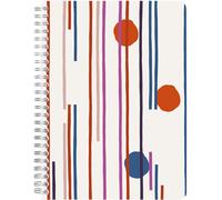 Un Carnet À Spirale Motifs Géométriques - A5 14,8x21 Cm 148 Pages Lignées Papier Blanc 90g - Collection Punchy Line - 4 Visuels, Livraison Aléatoire