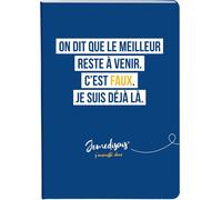 Un Carnet Broché Souple Avec Texte - A5 14,8x21cm - 128 Pages Lignées Papier Blanc 90g - Collection Jemedisais - 2 Visuels, Livraison Aléatoire