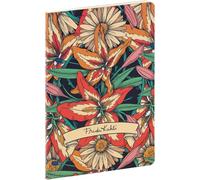 Un Carnet Cousu Décor Floral Frida Kahlo - A5 14,8x21 Cm 64 Pages Lignées Papier Ivoire 90g - Collection Frida Kahlo - 3 Visuels, Livraison Aléatoire
