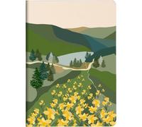 Un Carnet Cousu Motifs Perce-Neige/Jonquilles - A5 14,8x21 Cm 64 Pages Lignées Papier Blanc 90g - Papier À Grain - Collection La Vie En Vosges - 3 Visuels, Livr Aléatoire